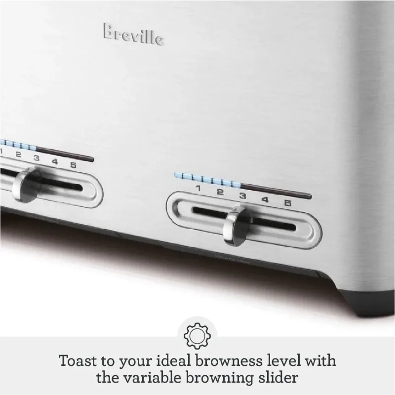4-Slice BTA840XL Die-Cast Smart Toaster, Brushed Aluminum 3