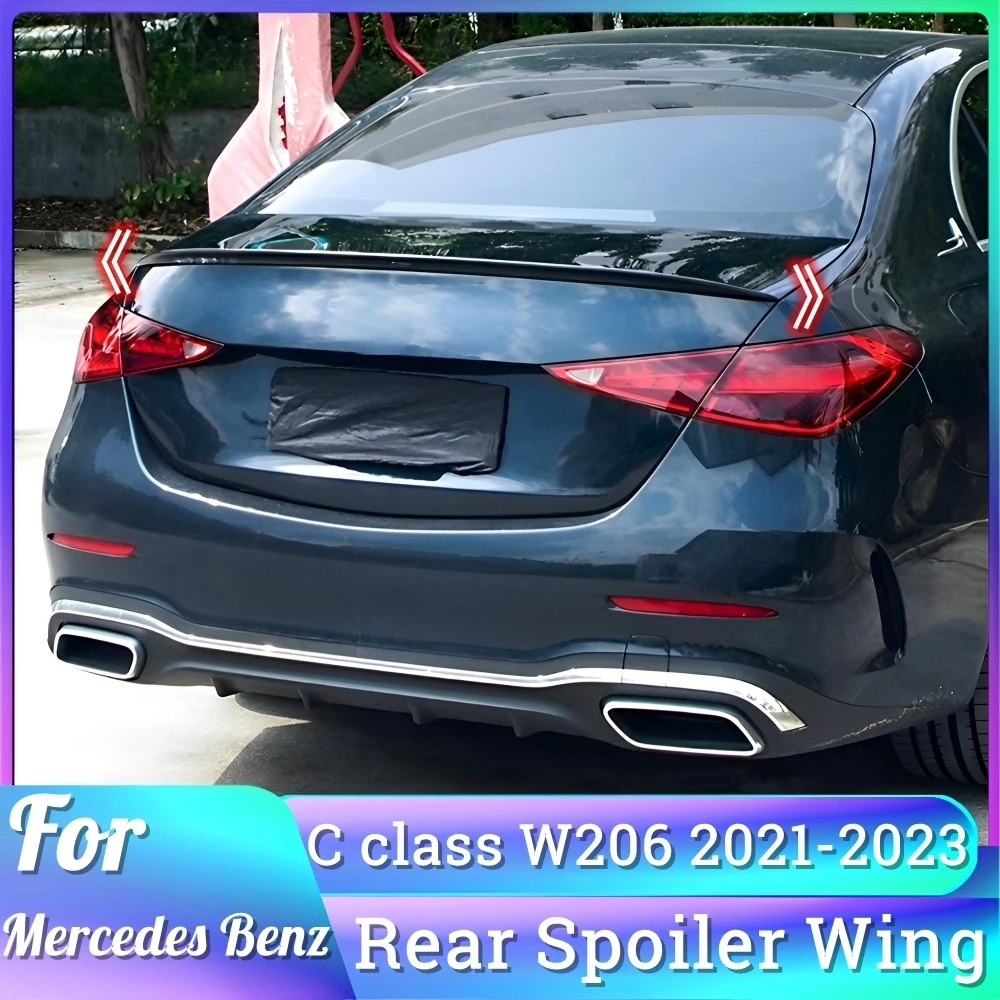 

Rear Spoiler Wing Tail Tuning For Mercedes Benz C class W206 Sedan C200 C220 C300 C63 AMG Style 2021 2022 2023 Boot Trunk Lip