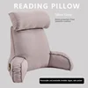 Large backrest reading pillow with arm and neck pillow filled with pearl cotton for comfortable and full support. 1