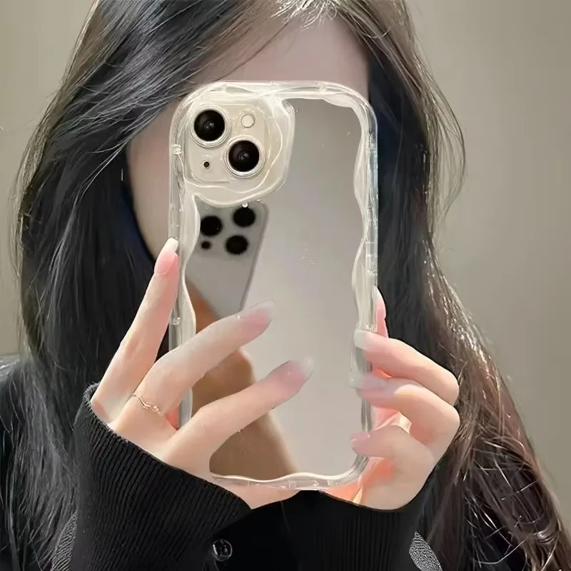 Cute Cat Soft Make-Up Mirror Phone Case