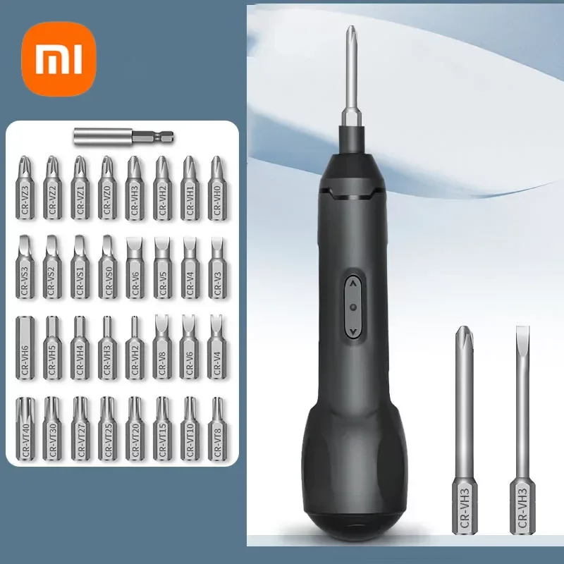 XIAOMI Electric Screwdriver Rechargeable Mini Home Set Screwdriver Driver Multifunction Cordless Electric Screwdrivers Hand Tool 5 in 1 multifunction mini craft hammer diy household hand tool carbon steel small copper hammer screwdriver set woodworking tool