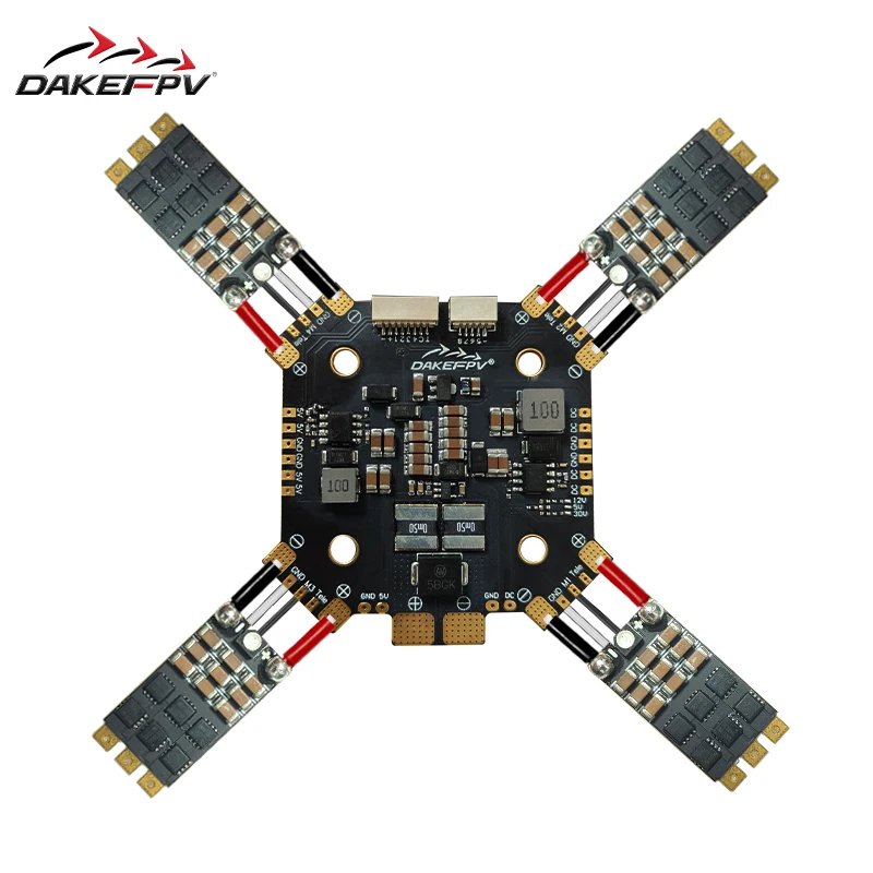Installation du PDB et ESC 4-en-1 sur un drone, avec câbles et support. Achetez PDB et ESC 4-en-1 pour Drone FPV - Haute Performance.