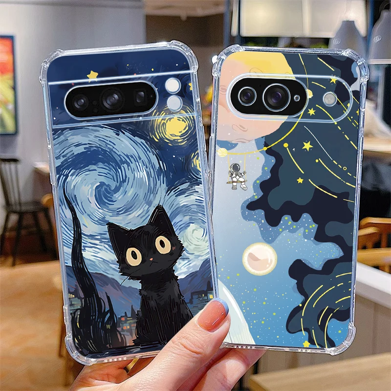 Cold Cat Design Transparent Phone Case