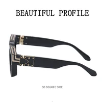 Carré surdimensionné millionnaire mode lunettes De soleil De luxe pour hommes Vintage lunettes De soleil femmes Sonnenbrille Gafas De Sol Lentes 4