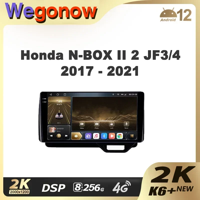 Ownice K6 + 2K Per Honda N-Box Ii 2 Jf3/4 2017 - 2021 Driver Destro Autoradio Lettore Video Navigazione Gps Android 12 No 2Din
