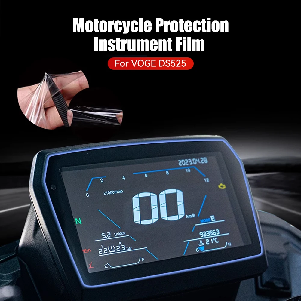 Motorcycle Screen Protector 1Pc TPU Motorcycle Dashboard Screen Protector Film Cover For Loncin VOGE DS525X 525DSX DSX 525 DSX DS525X