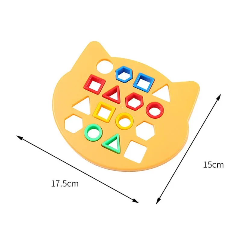 Children's Color Geometric Shape Matching Hand-eye Coordination Kids Thinking Training Concentration Parent-child Tabletop Game