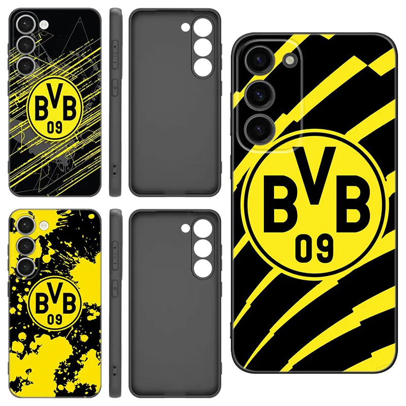Черный силиконовый чехол Borussia D-Dortmunds для телефона Samsung Galaxy S20 S21 S23 S24 FE S22 Ultra S8 S9 S10 Plus