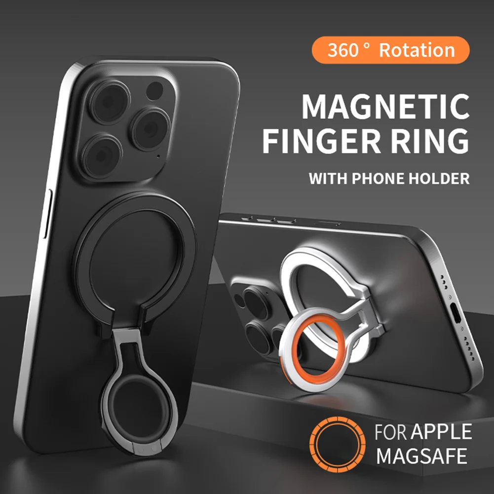 Magentic Finger Ring Grip Stand Holder Silicone Phone Ring Kickstand Adjustable Phone Grip Holder Stand For MagSafe Accessories - 202192403
