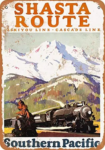 1927 Южная Тихоокеанская железная дорога Shasta маршрут Siskiyou и каскадные линии