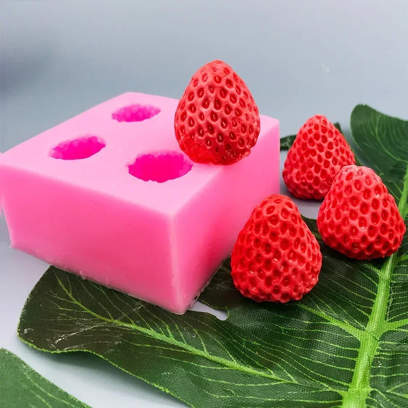 

Strawberry Silicone Mold Fondant Chocolate Jelly Making Cake Tools Decorative Mold Oven Steam Available DIY Clay Resin Art