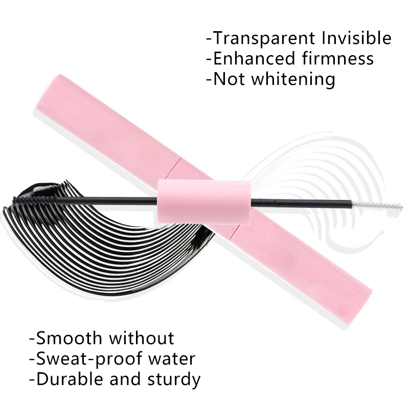 Doppelseitiger Wimpernkleber mit wasserfester, schnelltrocknender und starker Halt für schwarze Wimpernbüschel und nicht klebende, transparente Versiegelungsschicht_voghion.com