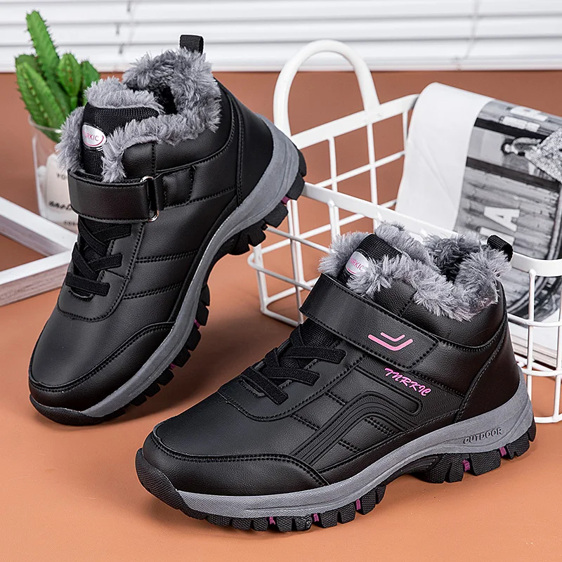 

Men's Cotton Shoes Waterproof Ankle Boots Free Shipping Outdoor Winter Boots Male Casual Non Slip Snow Hiking Boots for Women