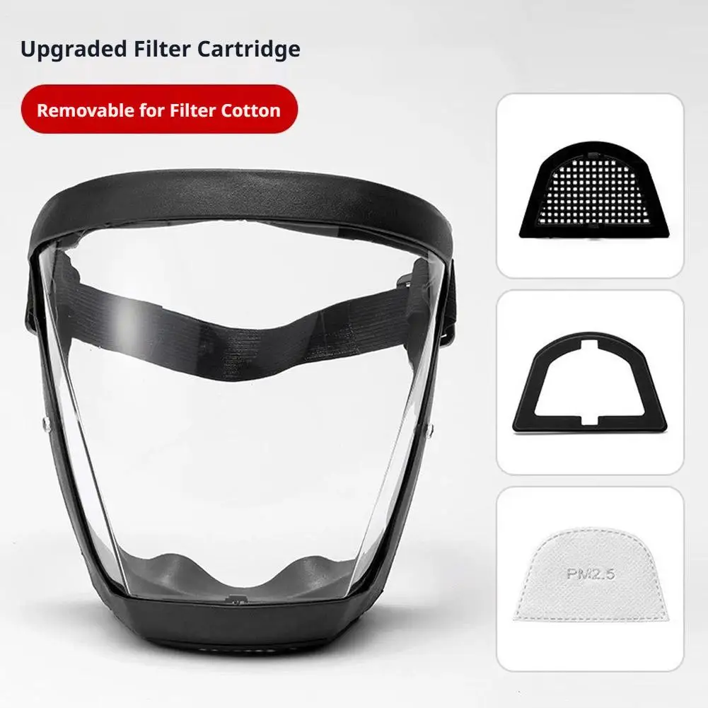 Enhanced HD Clear Full Face Shield Mask - Anti-Fog Safety Protective Cover for Agricultural and Pesticide Spray Protection