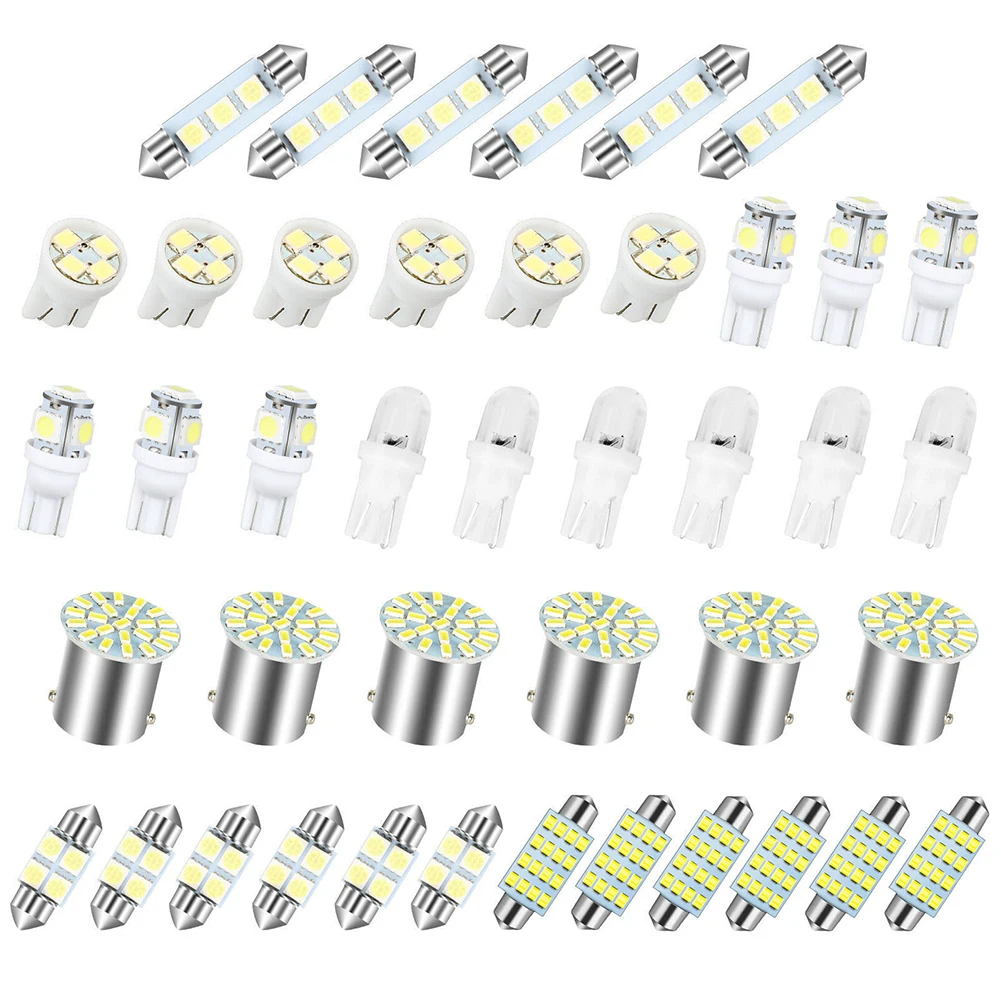 Car LED Lights Interior Lights 6000K 12V T10 168 2825 W5W 921 Kit For Car Vehicle Map Dome Door Trunk License Plate Light Bulb 3
