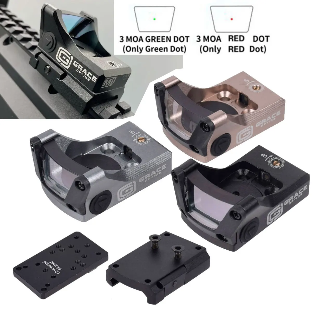 Tactical Topless Gracer M1 Red Dot Sight Glock Sight Green Optics Scope Riflescope 20mm Picatinny Rail Mount Cover