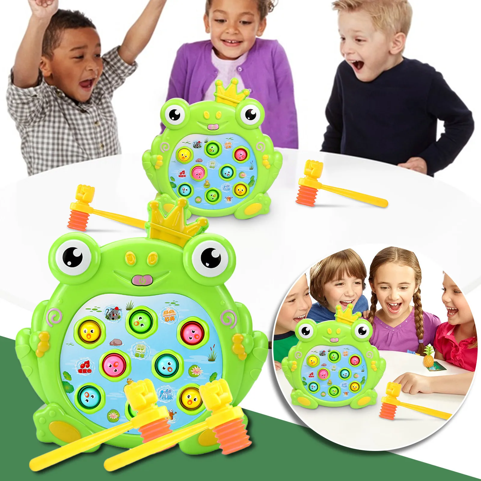 

Christmas Interactive Whack A Frogs Game, Learning, Active, Early Developmental Toy Toys Children Doll Toys For Kid Girl Boy
