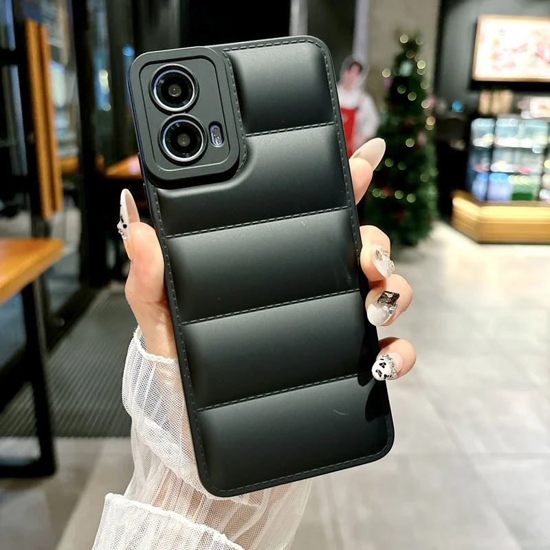 Soft Silicone TPU Candy Color Down Jacket Phone Case