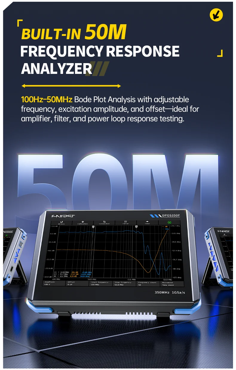 DPOS350P Digital Storage Oscilloscope: 350MHz Bandwidth, 12.1-Inch High-Definiti