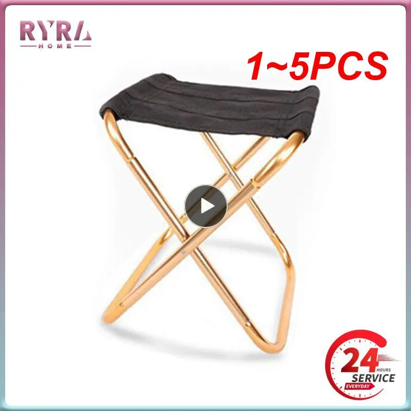 

1~5PCS Folding Small Stool Fishing Chair Picnic Camping Chair Foldable Aluminium Cloth Outdoor Portable Easy Carry Outdoor