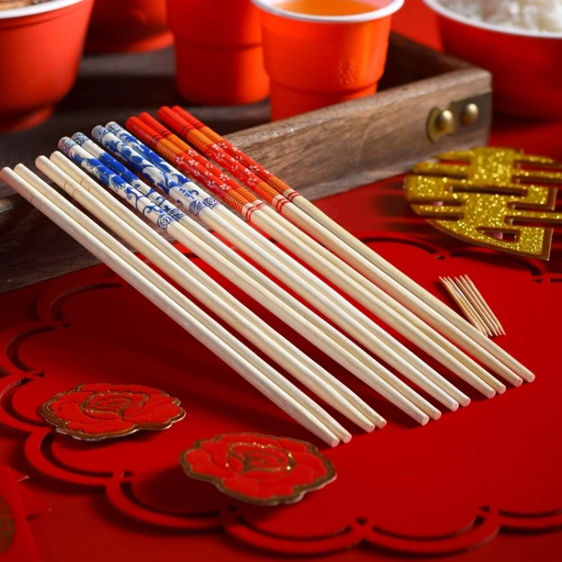 Simple Food Grade Disposable Natural Bamboo Chopsticks, Restaurant Independent Packaging, Carbonized Bamboo Chopsticks
