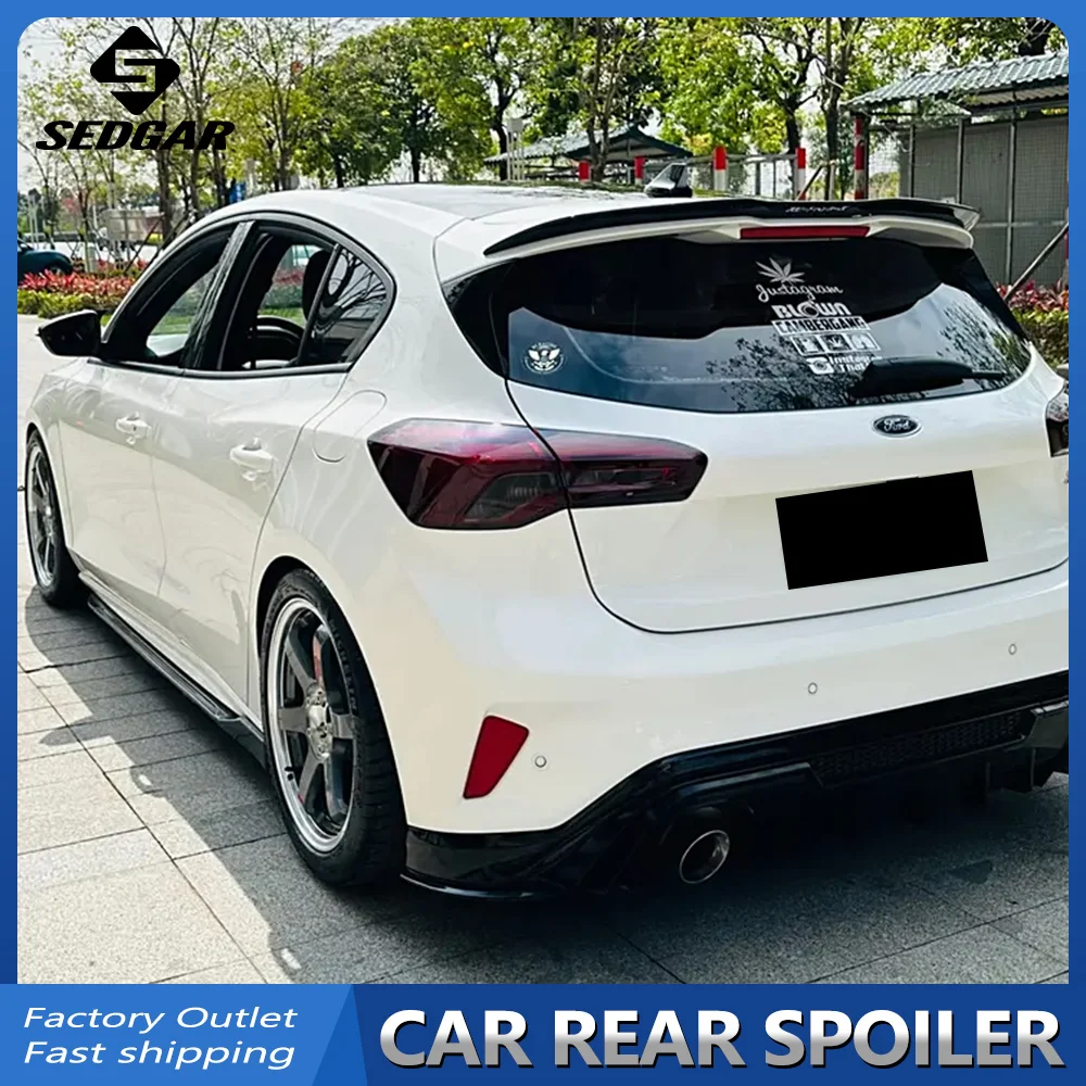 

For Ford Focus MK4 ST-LINE Trunk Spoiler 2019 2020--2022 High Quality ABS Plastic Gloss Black Spoiler Trunk Boot Wing Spoiler