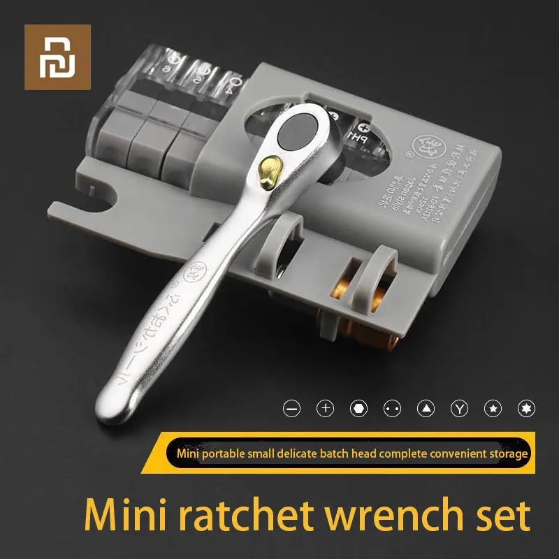 

Youpin Multifunctional Mini Ratchet Wrench Screwdriver Bit Set Special Shaped Lotted Phillips Screwdriver Spanner DIY Hand Tool