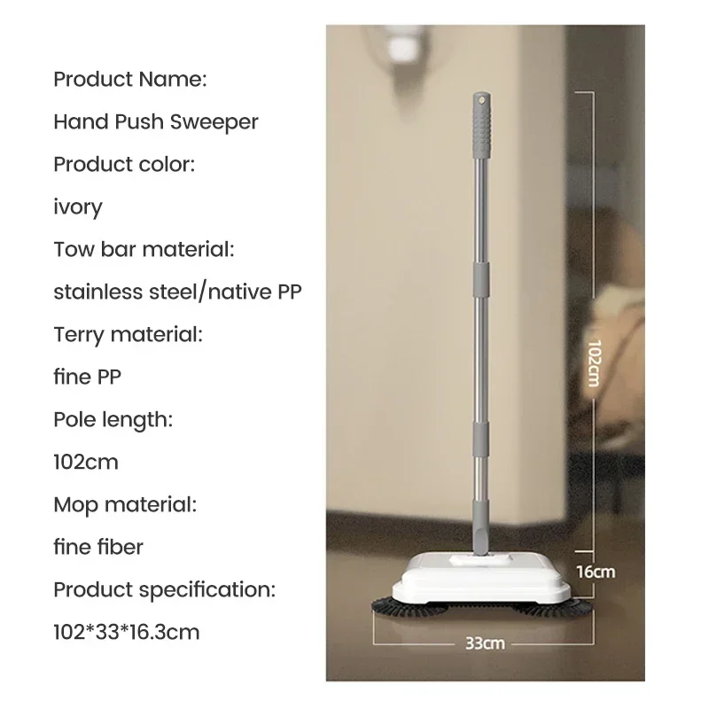 Sweeper Magic Broom Dustpan Set Hand Push Cleaning Machine Floor Vacuum Cleaner Household Lazy All-in-one Sweeping Tools - 5