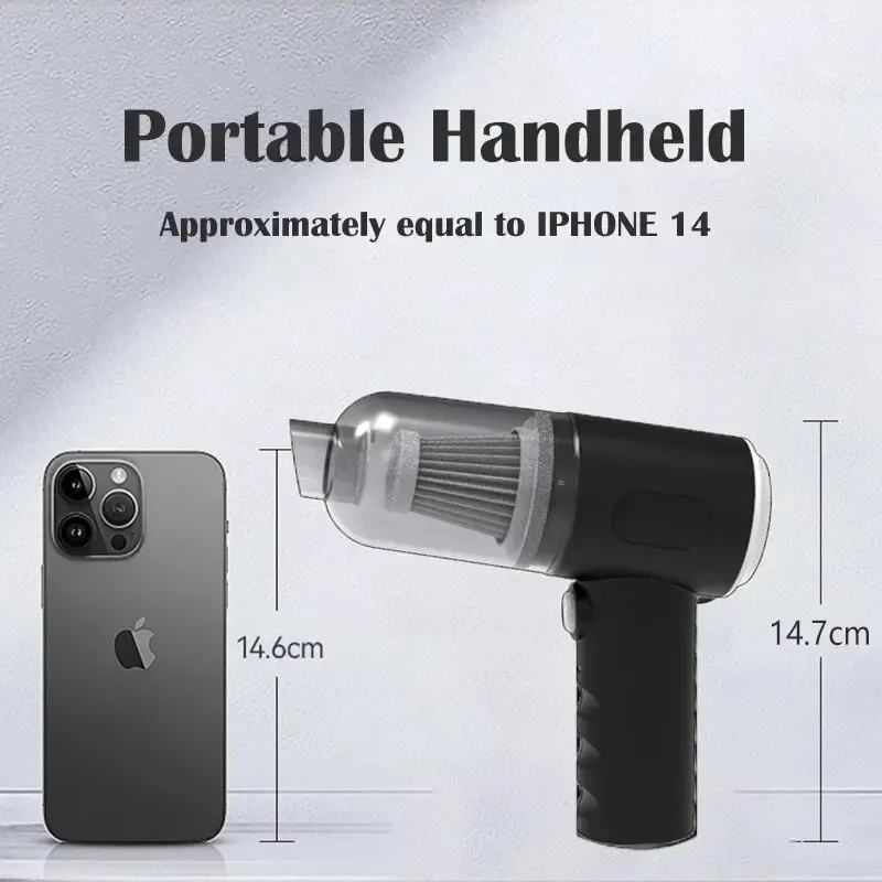 9000Pa Wireless Car Vacuum Cleaner USB Charging 1200mAh Portable Cleaning Appliance Mini Wet and Dry Vacuum Cleaner Household 1