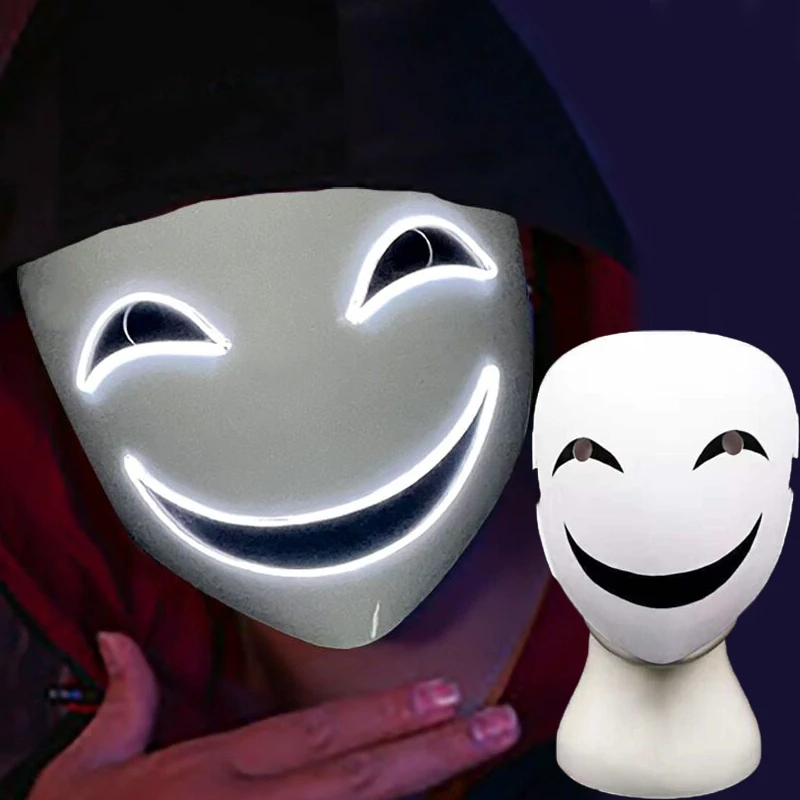 Yearsahrk Máscara De Shy Guy – Disfraz De Halloween Y Cosplay – Blanca Con Malla Y Elástico Ajustable