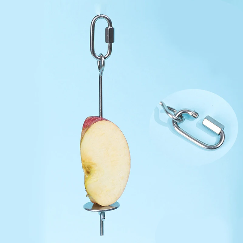 Parrot Feeder Stainless Steel Fruit Fork Corn Apple Fork Toy Bird Cage Supplies Insert Feeder Pet Parrot Accessories