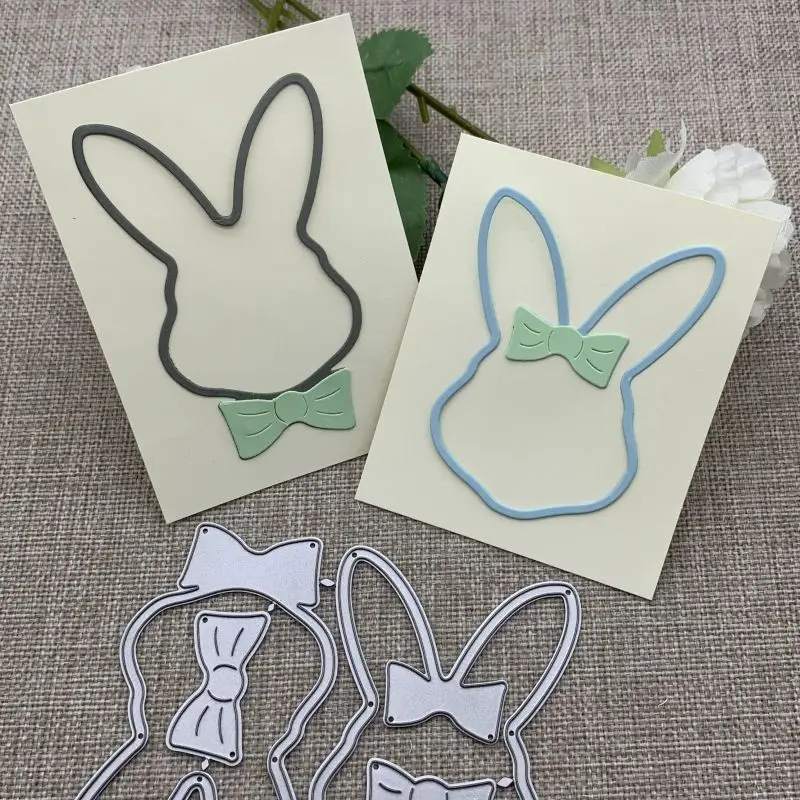 

Bow bunny decoration Metal Cutting Dies For DIY Scrapbooking Decorative Embossing Handcraft Die Cutting Template Mold