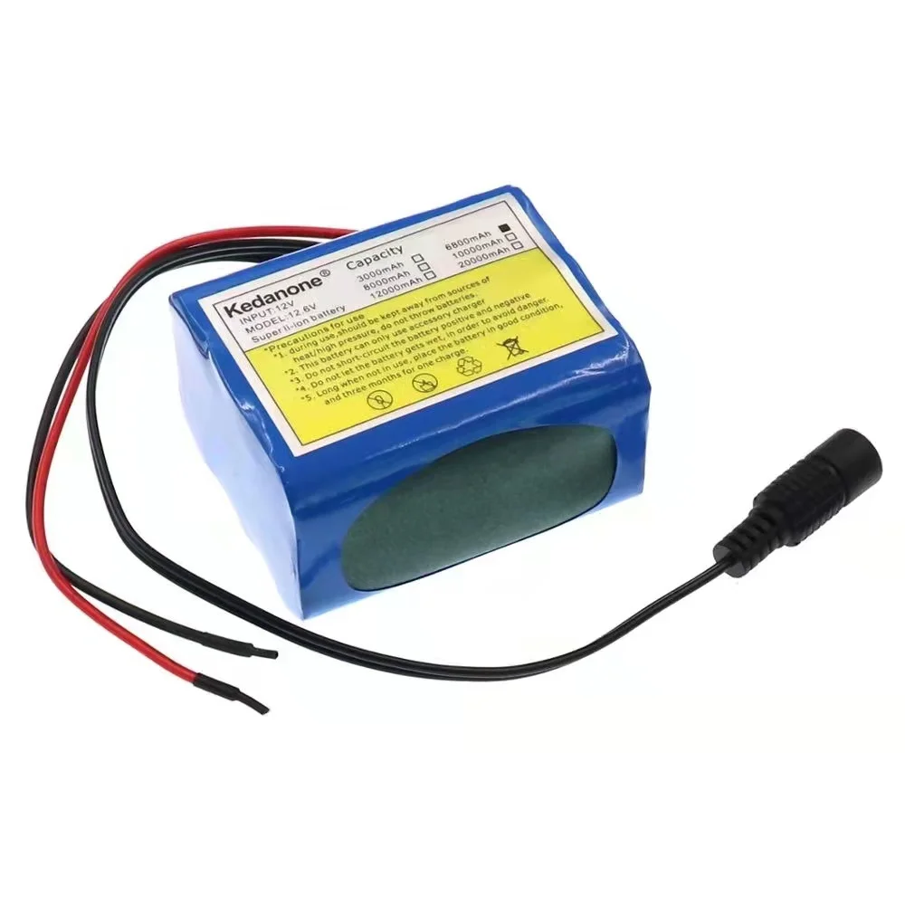 12V 6800mah Battery 18650 6.8 Ah Li-ion Rechargeable with BMS Lithium Protection Board pack+12.6V Charger |