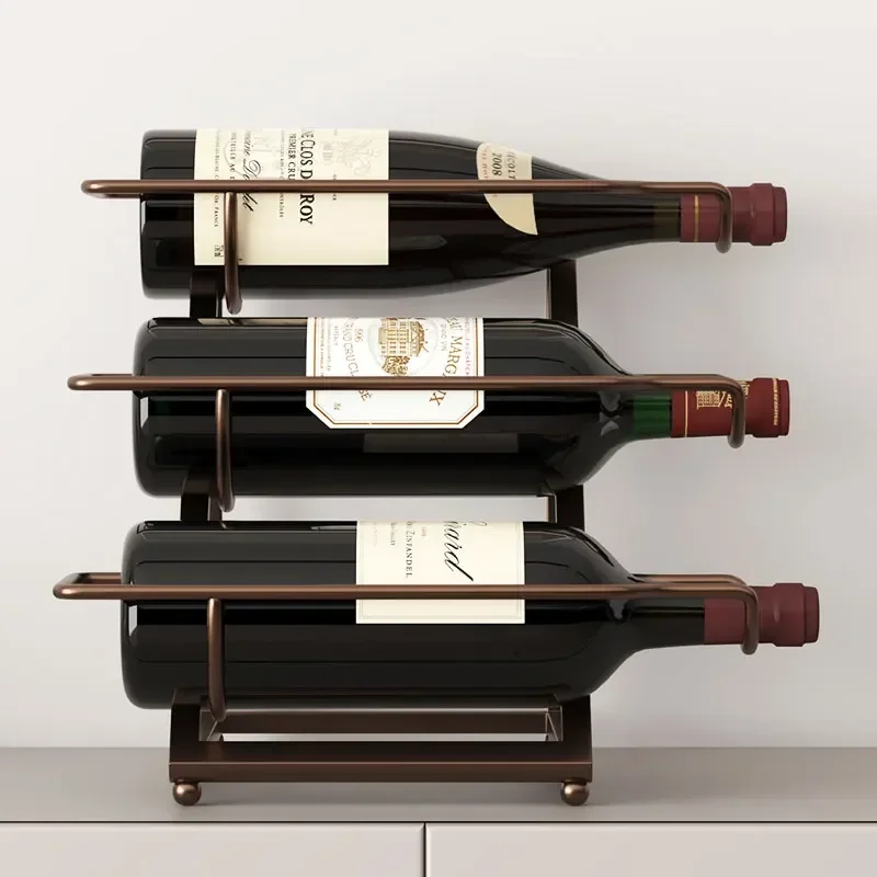 High-end Red Wine Rack, Horizontal Wine Bottle, Living Room Cabinet , Iron Display Rack, Home Cabinet Ornaments