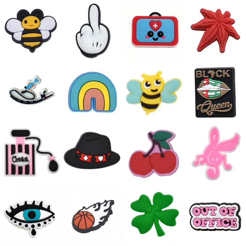 

Single Sales PVC Shoes Charms Accessories Fit Croc Sandals Wristband Garden Clog Buckle Decorations Boys Girls Party Gifts