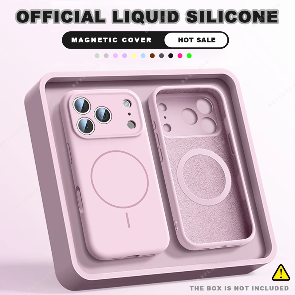 Premium Magnetic Silicone Phone Case with MagSafe Charging Protection