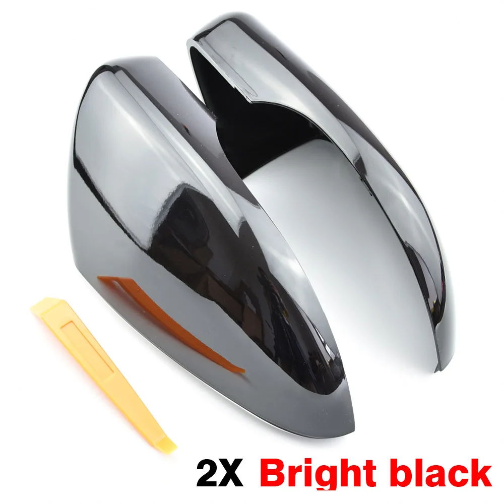 Yctze Rearview Mirror Cover Rearview Mirror Trim Wing Mirror Cover Wing  Mirror Cap Door Mirror Shell 5G0 857 537 E 5G0 857 538 E, Carbon Fiber  Style
