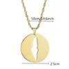 Stainless Steel Israel Palestine Map Pendant Necklace Country Geography Chain for Women Jewelry Gift 6