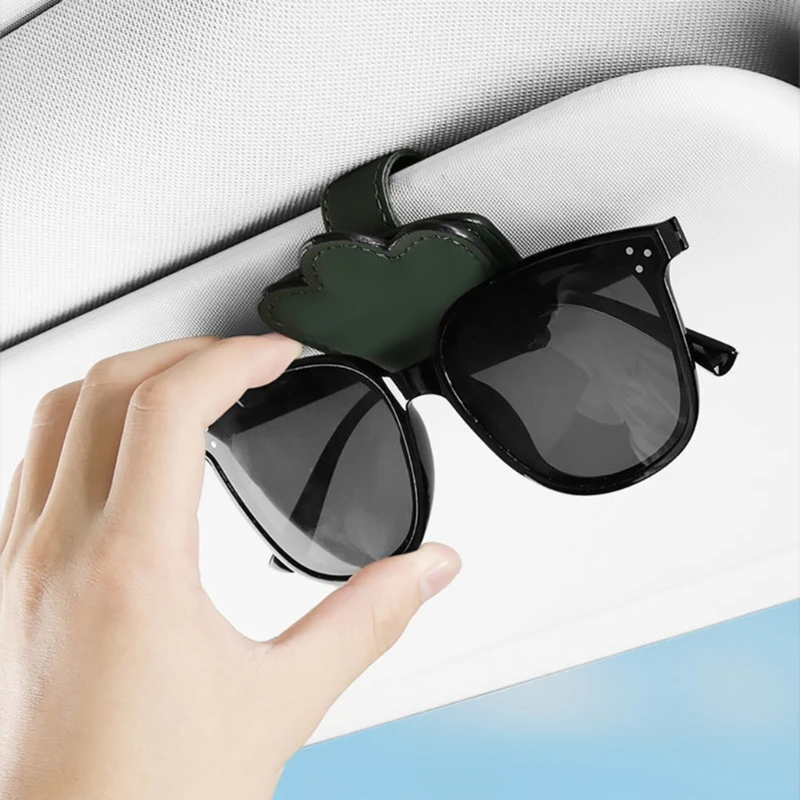 Auto Gläser Halter Universal Auto Visier Sonnenbrille Halter Clip Leder  Brillen Aufhänger Brillen Halterung für Auto