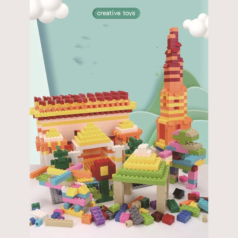 Vibrant Multi-Color Building Blocks Set for Creative Play - 250/500 Pieces