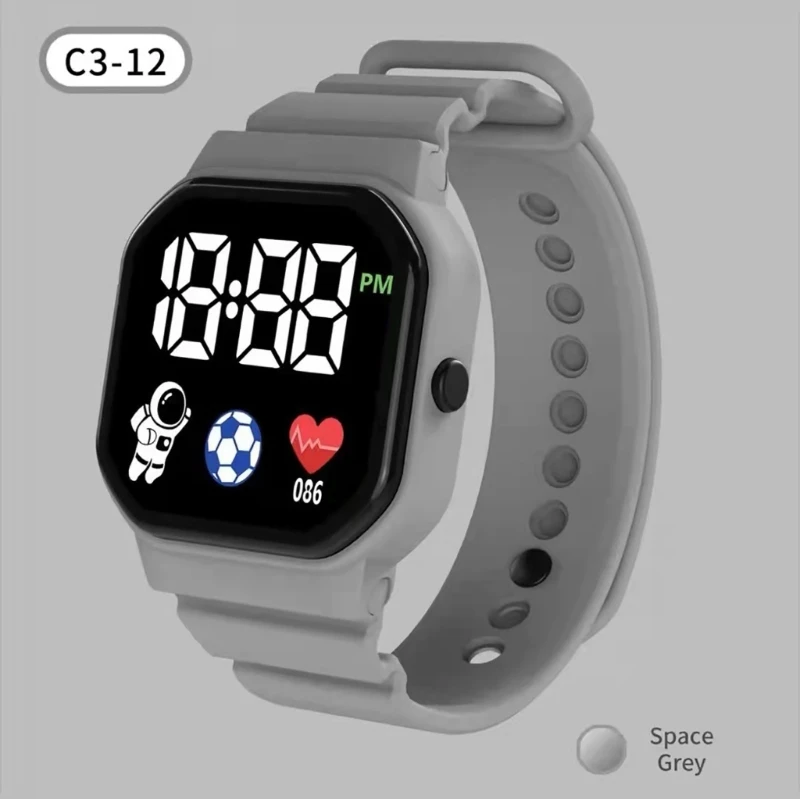 LED Electronic Watch Fashion Men & Women Watch Time Calender Display Watches