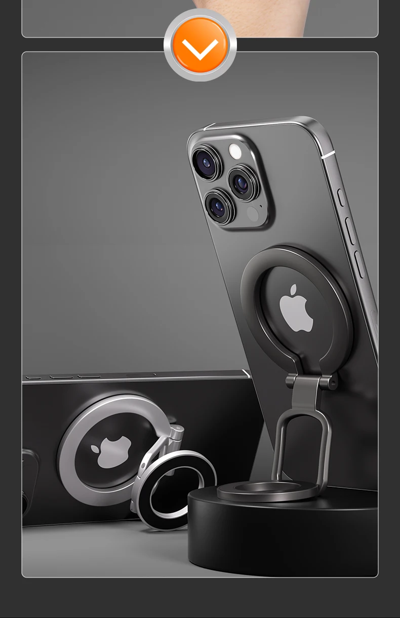 Für Magsafe Faltbare Doppelseitige Magnetische Telefon Halter Für iPhone Xiaomi Universal Klapp Auto Halter Magnetische Smartphone Ständer – Detail 5