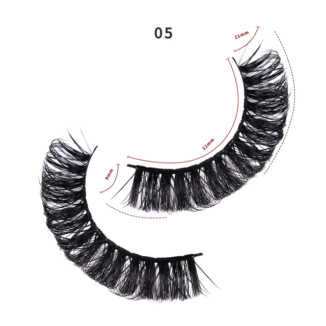 Curl 5 Pairs False Eyelashes Russian volumes 3D Fluffy Mink Lashes Reusable Fake Lashes russian lashes extensions faux cils