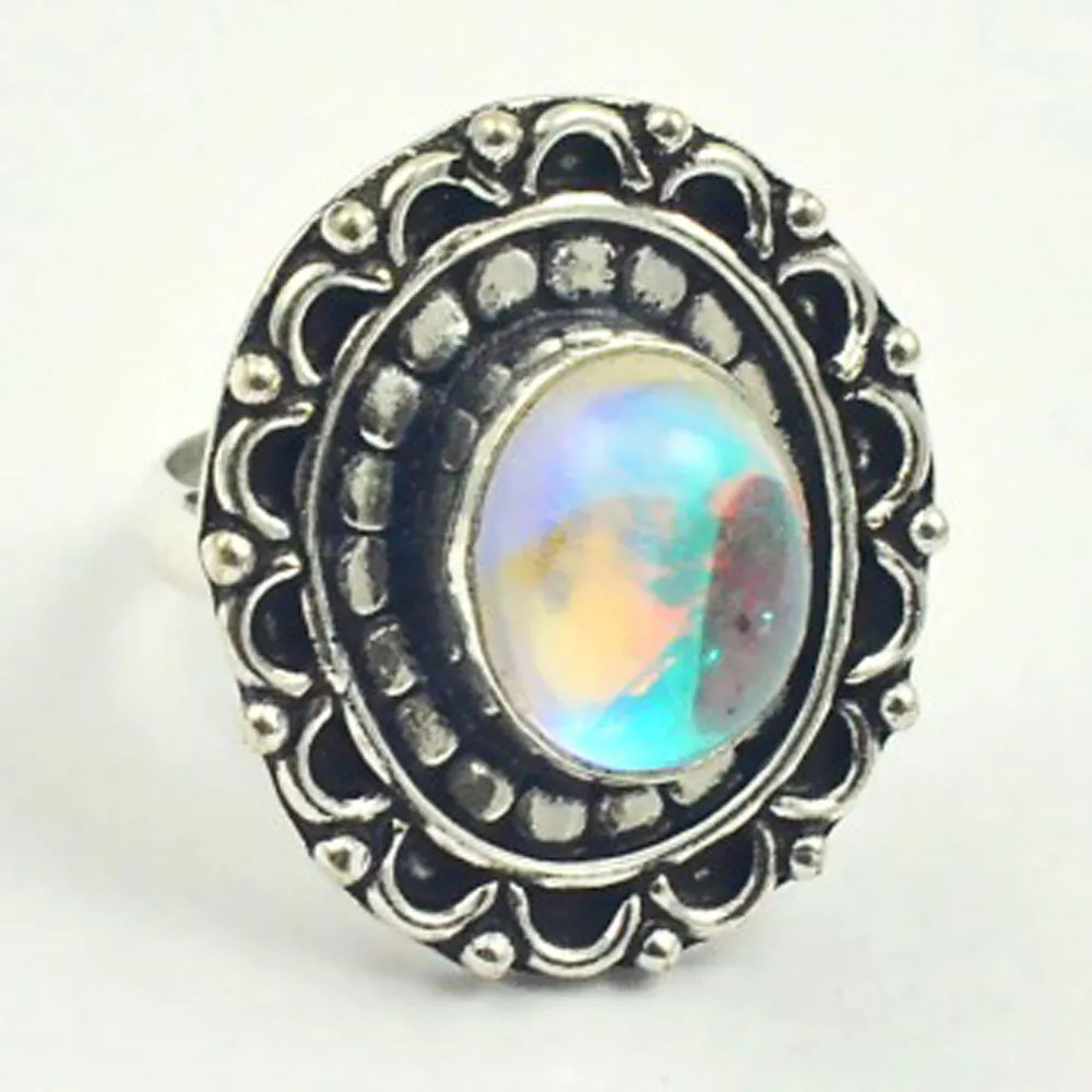 Topas Ring Silvers Overlay Over Copper, Usa Size 6.25 , R3413