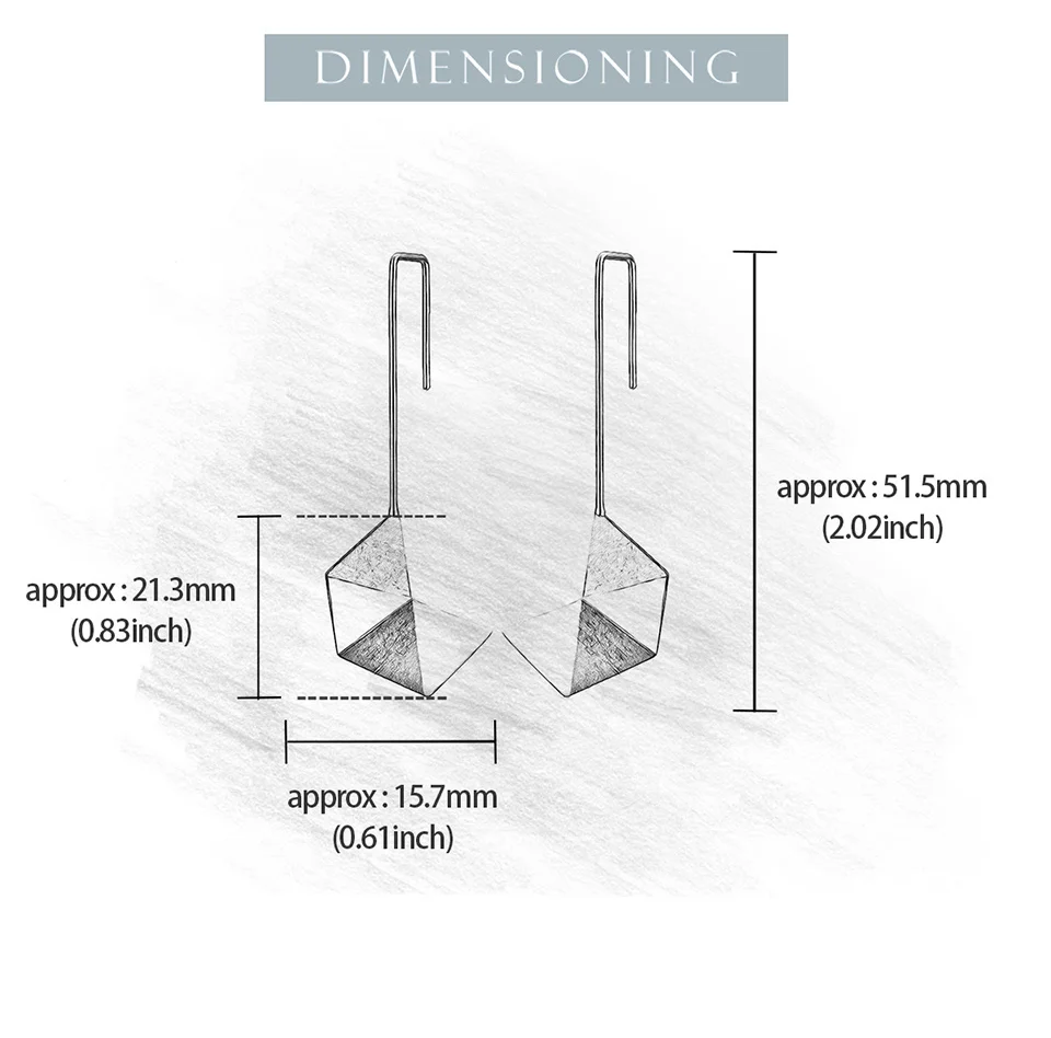 Minimalist Origami Art Design Earrings – Silver & 18K Gold Long Dangle