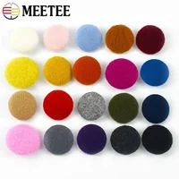 Meetee 50Pcs 15-38mm High-grade Cashmere Covered Buttons Windbreaker Coat Button DIY Sewing Clothing Scrapbooking Accessories 1