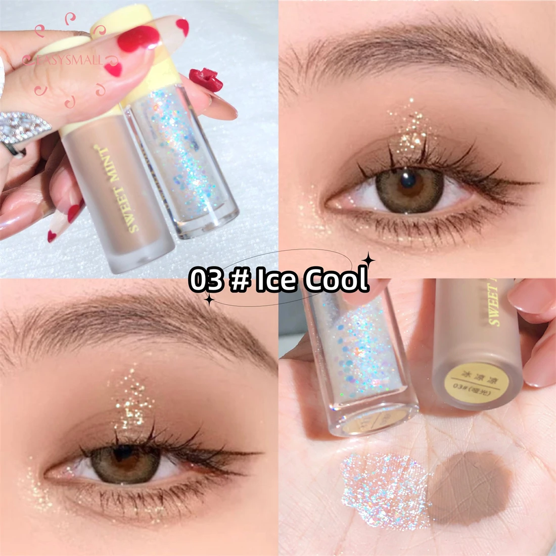 Glitter Highlighter Liquid Eye Shadow Eyeliner Durable Waterproof Gold Shimmer And Shine Eye Silkworm Pencil Makeup Beauty Tool