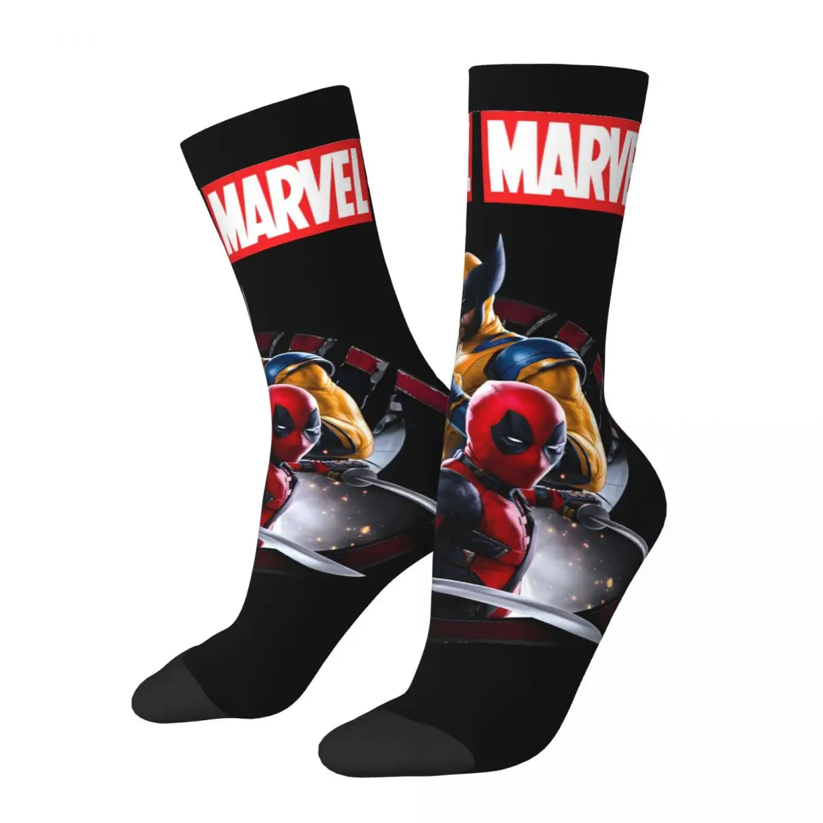 thumbnail image 1 of Calcetines de compresión unisex de WolverineMen, estilo callejero, sin costuras, estampados, novedosos y divertidos., 1 of 7