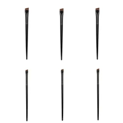 Enhanced Dual Eyebrow & Eyeliner Contour Brush Set - Portable Angled Makeup Tool (3Pc Big 3Pc Small)