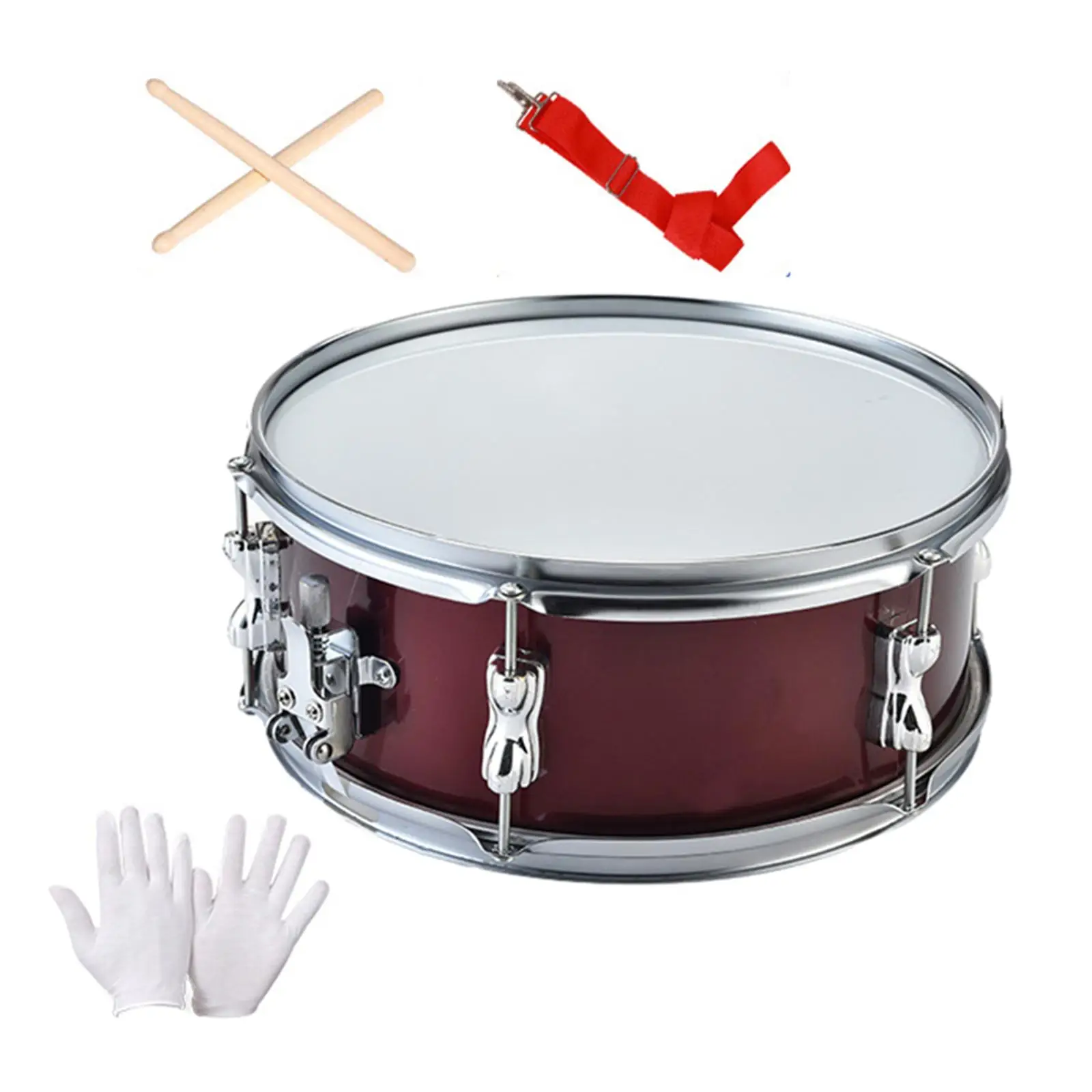 13 Inches Snare Drum for Beginners Double Tone Percussion Instrument with Carry Bag & Drumsticks Professional Practice Drum Set